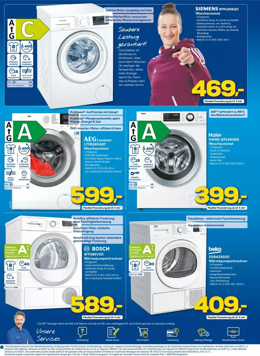 Aktueller Prospekt Euronics - Prospekte - von 06.04 bis 13.04.2022 - strona 4 - produkty: aeg, aqua, auto, bosch, eier, eis, ente, K2, Reinigung, ring, rosen, siemens, Ti, Trockner, trommel, wärmepumpentrockner, wasser