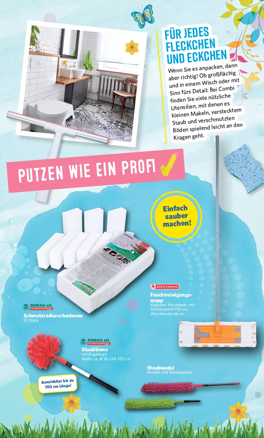 Aktueller Prospekt Combi - Prospekte - von 26.02 bis 09.03.2024 - strona 5 - produkty: Brei, Kugel, leine, mac, Reinigung, Spiele, staubwedel, Teleskop, teleskopstiel, Ti, wedel, ZTE