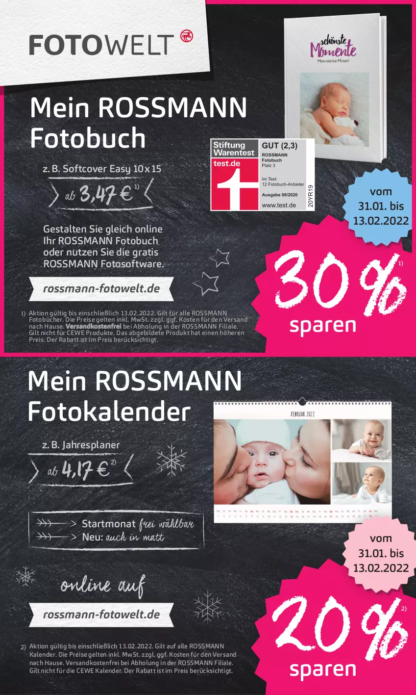 Aktueller Prospekt Rossmann - Prospekte - von 07.02 bis 11.02.2022 - strona 17 - produkty: buch, cewe, eis, Fotobuch, Fotokalender, ndk, reis, Software, Ti, versandkostenfrei