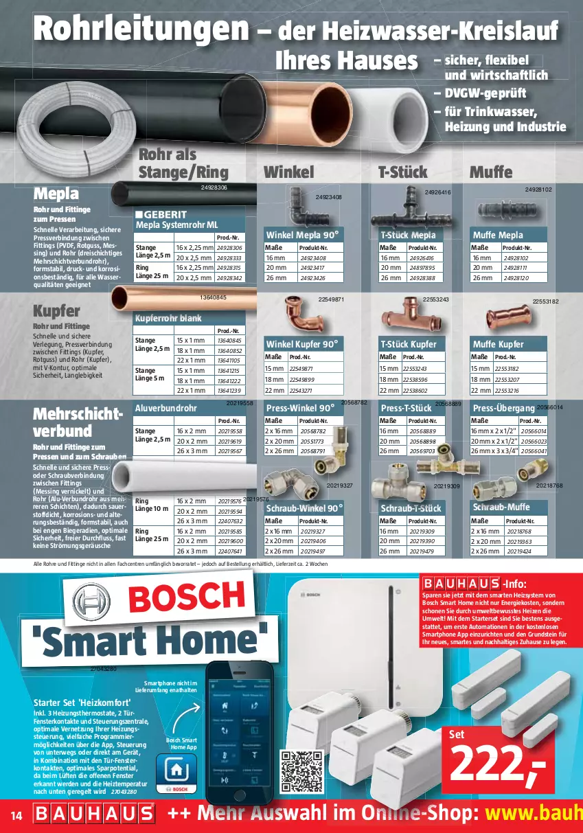 Aktueller Prospekt Bauhaus - Prospekte - von 29.01 bis 26.02.2022 - strona 14 - produkty: auer, auto, Bau, bosch, eier, eis, elle, erde, fenster, reis, ring, rum, rwe, schrauben, smartphone, thermostat, Ti, wasser, ZTE