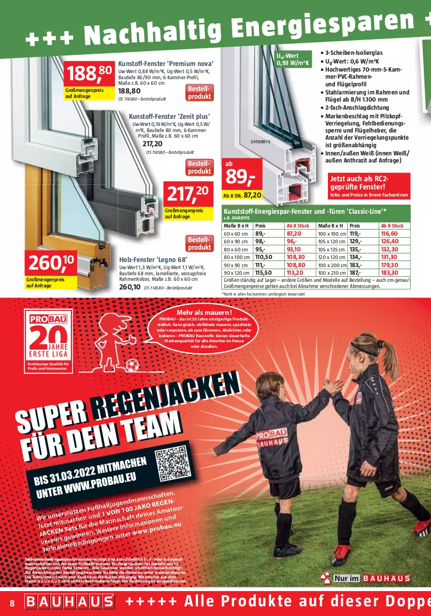 Aktueller Prospekt Bauhaus - Prospekte - von 29.01 bis 26.02.2022 - strona 8 - produkty: auer, aust, ball, Bau, dell, eis, elle, erde, fenster, Fußball, Holz, Jacke, jako, mac, Mode, reis, riegel, roba, rum, spachtel, Ti, WICK