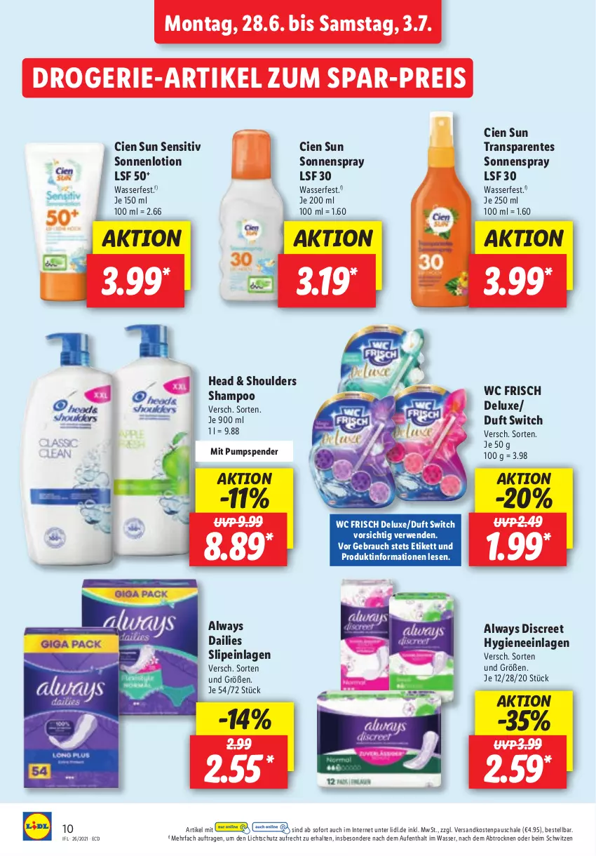 Aktueller Prospekt Lidl - Aktionsprospekt - von 28.06 bis 03.07.2021 - strona 10