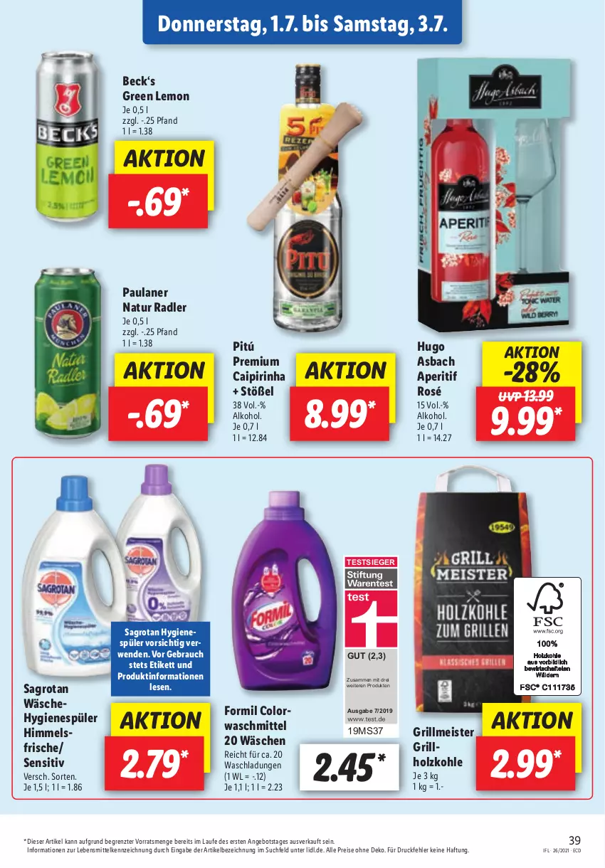 Aktueller Prospekt Lidl - Aktionsprospekt - von 28.06 bis 03.07.2021 - strona 39