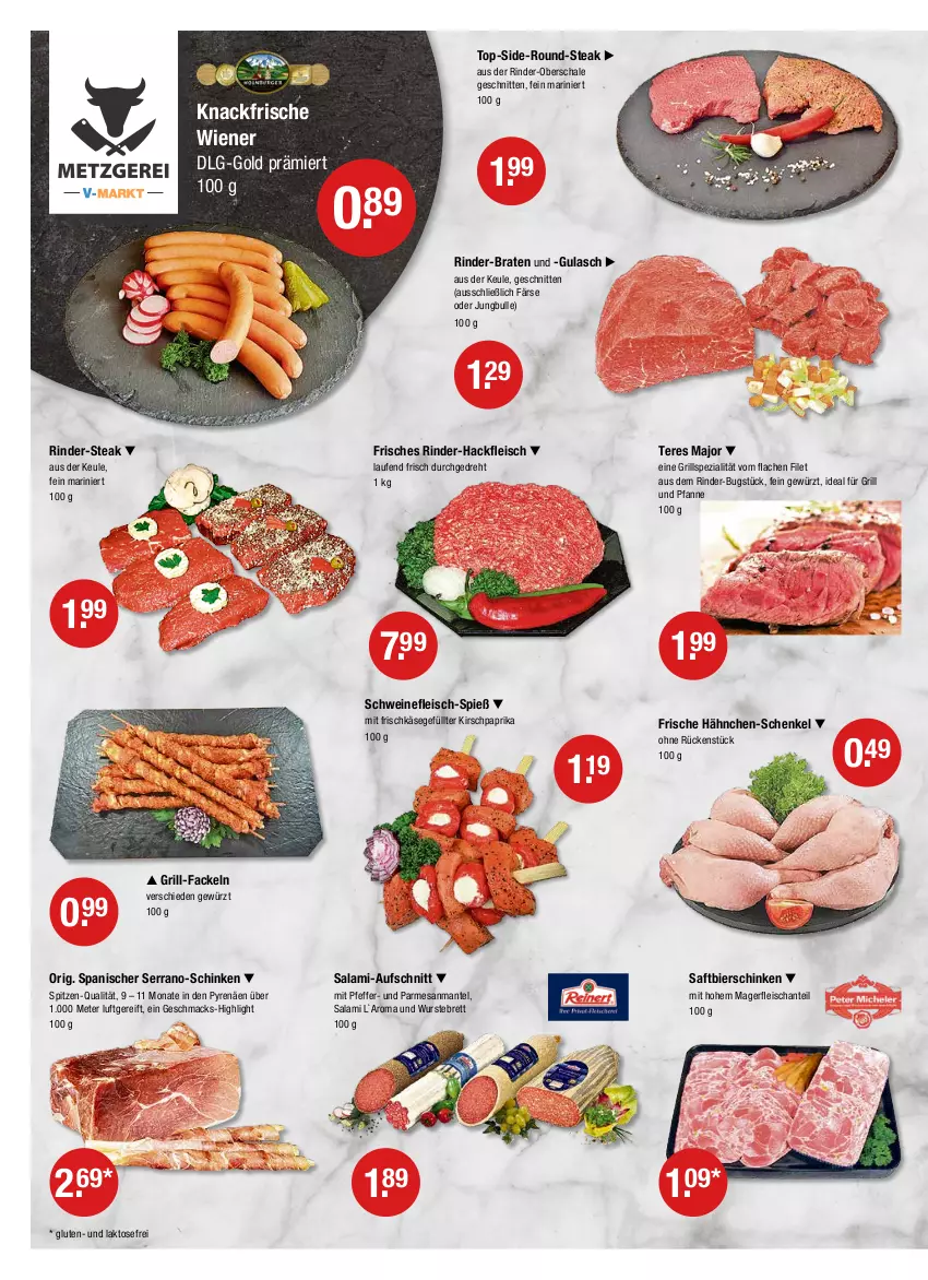 Aktueller Prospekt Vmarkt - V-Markt - von 30.06 bis 06.07.2022 - strona 2 - produkty: aufschnitt, bier, bierschinken, braten, eis, filet, fleisch, Frische Hähnchen, frischkäse, für grill und pfanne, gewürz, grill, grill und pfanne, grill-fackeln, gulasch, hackfleisch, hähnchen-schenkel, henkel, HP, ideal für grill, ideal für grill und pfanne, Käse, kirsch, Laufen, LG, mac, Mantel, paprika, pfanne, pfeffer, rind, rinder, rinder-hackfleisch, saft, salami, Schal, Schale, schenkel, schinken, schnitten, schwein, schweine, schweinefleisch, serrano, Spezi, steak, und pfanne, wein, weine, wiener, wurst