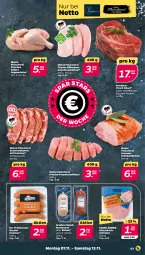 Gazetka promocyjna Netto - Woche 45 - Gazetka - ważna od 12.11 do 12.11.2022 - strona 3 - produkty: braten, eis, filet, filets, fleisch, Fleischerei, Frische Hähnchen, hinterkochschinken, kasseler, knacker, kochschinken, minutenschnitzel, natur, pute, reifen, rind, rinder, rinderbraten, Schere, schinken, schinkenbraten, schnitzel, schwein, schweine, suppe, suppen, Suppenhuhn, Ti, wein, weine, wurst