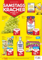 Gazetka promocyjna Netto Marken-Discount - Filial-Angebote - Gazetka - ważna od 22.01 do 22.01.2022 - strona 40 - produkty: Absolut Vodka, angebot, angebote, bockwurst, discount, eis, Holz, katzennahrung, kracher, marken-discount, meica, ndk, reis, saft, Schal, Schale, sheba, Ti, trauben, uhr, versandkostenfrei, vodka, whiskas, wurst, ZTE