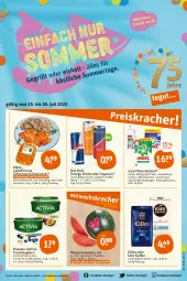 Gazetka promocyjna Tegut - Angebote der Woche - Gazetka - ważna od 30.07 do 30.07.2022 - strona 1 - produkty: activia, angebot, angebote, ariel, ariel waschmittel, Bau, bio, danone, danone activia, dekoration, drink, eis, energy drink, ente, flasche, frucht, früchte, fruchtjoghurt, joghur, joghurt, kaffee, landprimus, melone, melonen, milch, natur, Pods, red bull, reis, Rückensteak, saft, schwein, schweine, schweinerücken, steak, Ti, waschmittel, wasser, wassermelone, wassermelonen, wein, weine