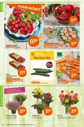 Gazetka promocyjna Tegut - Angebote der Woche - Gazetka - ważna od 30.07 do 30.07.2022 - strona 4 - produkty: angebot, angebote, Bau, bio, bioland, blume, blumen, braun, champignon, champignons, cocktail, cocktails, dekoration, Gerber, gurke, gurken, möhren, paprika, pflanze, pflanzen, radieschen, Rauch, ring, rosen, Schal, Schale, strauchtomaten, Ti, tomate, tomaten, topf