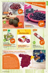 Gazetka promocyjna Tegut - Angebote der Woche - Gazetka - ważna od 30.07 do 30.07.2022 - strona 5 - produkty: angebot, angebote, aprikose, aprikosen, avocado, avocados, Bad, Bau, beere, beeren, bio, Bio-Wein, Birnen, dekoration, eis, elle, fleisch, frucht, früchte, fruchtfleisch, heidelbeere, heidelbeeren, kirsch, kirsche, kirschen, latte, mac, natur, naturland, Nektar, nektarinen, obst, pfirsich, pfirsiche, saft, Schal, Schale, teller, Ti, tisch, trauben, wein, WICK
