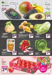 Gazetka promocyjna Edeka - Angebote der Woche - Gazetka - ważna od 18.02 do 18.02.2023 - strona 7 - produkty: avocado, avocados, beere, beeren, bio, bioland, eis, elle, erde, heidelbeere, heidelbeeren, kartoffel, kartoffeln, mango, mangos, radieschen, Schal, Schale, speisekartoffeln, tafeläpfel, Tasche, Ti, tragetasche, vita, Vitamine