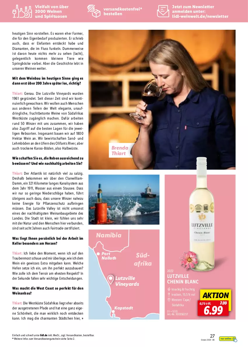 Aktueller Prospekt Lidl - Entkorkt Magazin - von 01.03 bis 16.04.2023 - strona 27 - produkty: Bau, beko, Cap, decke, eis, Elefant, elle, frucht, gin, gutschein, harman, Hefe, Heu, leine, mac, natur, ndk, pflanze, pflanzen, ring, rwe, salz, spirituosen, Ti, Tiere, trauben, versandkostenfrei, wasser, wein, weine, Weste, wolle