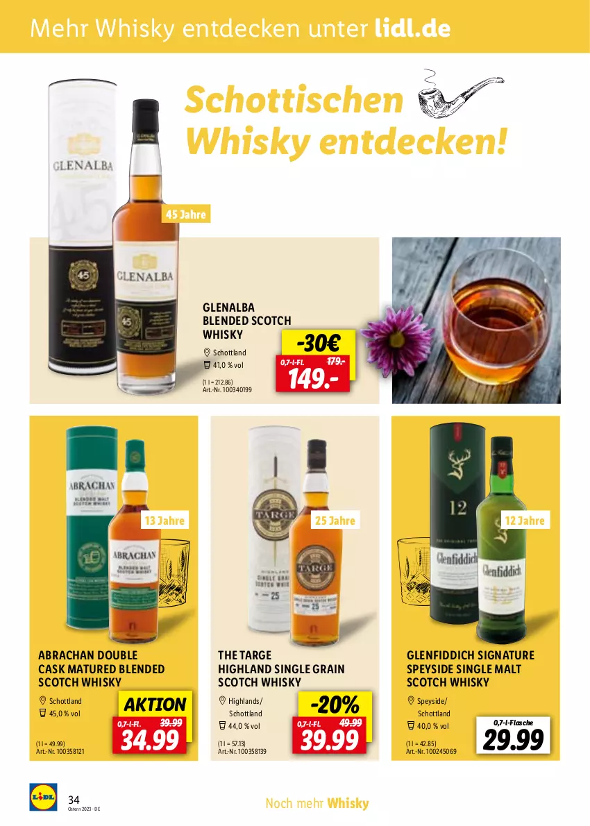 Aktueller Prospekt Lidl - Entkorkt Magazin - von 01.03 bis 16.04.2023 - strona 34 - produkty: blended scotch, blended scotch whisky, decke, flasche, natur, schott, scotch, scotch whisky, single malt, Ti, tisch, whisky