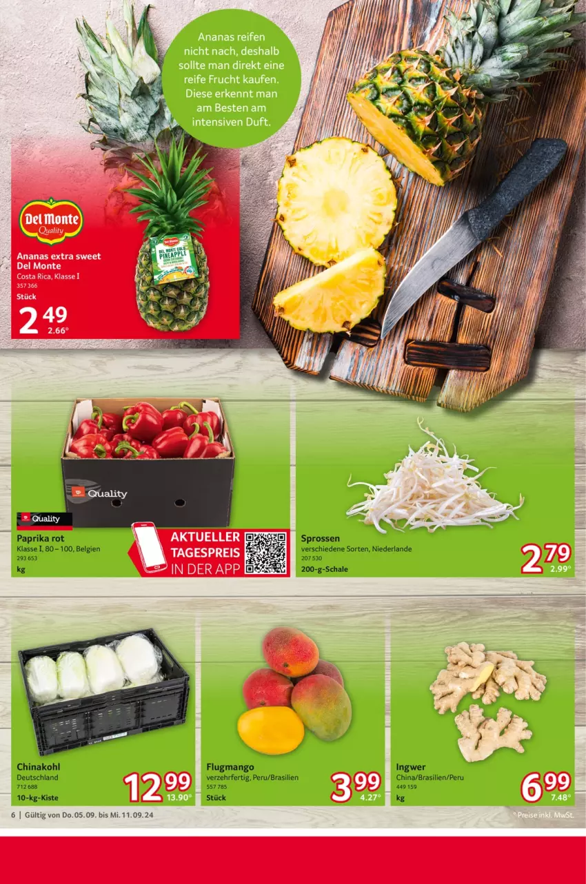 Aktueller Prospekt Selgros - Food - von 05.09 bis 11.09.2024 - strona 6 - produkty: ananas, eis, elle, ingwer, LG, mango, paprika, paprika rot, reis, Schal, Schale, Ti