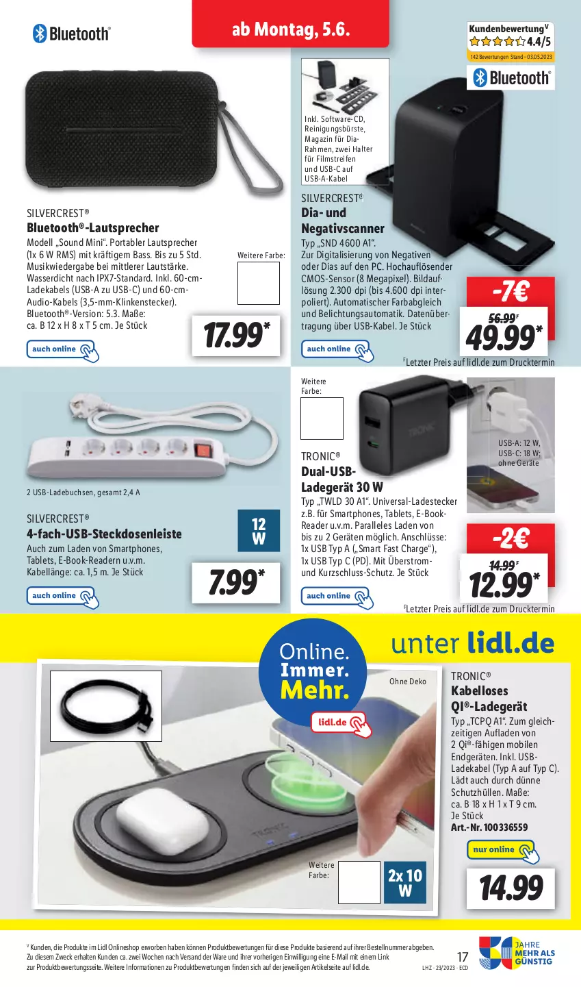 Aktueller Prospekt Lidl - Aktionsprospekt - von 05.06 bis 10.06.2023 - strona 19 - produkty: auto, buch, deka, dell, eis, ladekabel, reifen, reis, Scanner, Software, steckdose, Steckdosenleiste, Ti, tisch, wasser, weck