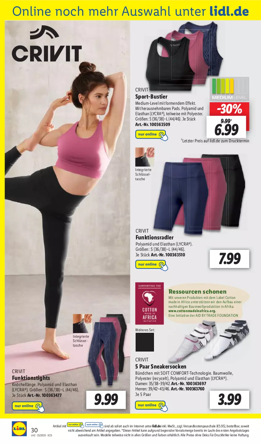 Aktueller Prospekt Lidl - Aktionsprospekt - von 05.06 bis 10.06.2023 - strona 32 - produkty: angebot, Bau, dell, eis, elle, ndk, radler, reis, Schal, Schale, sneaker, sneakersocken, socken, Sport, Stier, Tasche, Ti, wolle