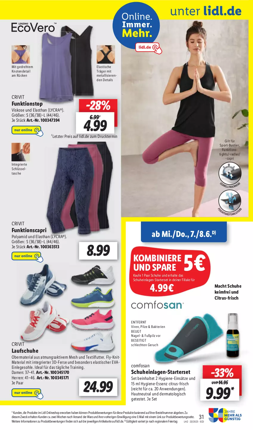 Aktueller Prospekt Lidl - Aktionsprospekt - von 05.06 bis 10.06.2023 - strona 33 - produkty: asti, Cap, citrus, eier, eis, mac, radler, reis, Ria, schuhe, Stier, Tasche, Ti, tisch, weck