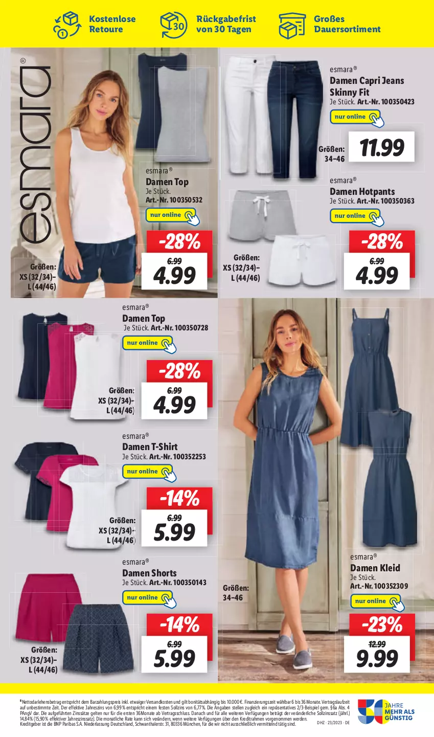 Aktueller Prospekt Lidl - Aktionsprospekt - von 05.06 bis 10.06.2023 - strona 35 - produkty: damen kleid, damen short, damen t-shirt, eis, elle, erde, esmara, kleid, ndk, Pants, reis, shirt, shorts, T-Shirt, Ti