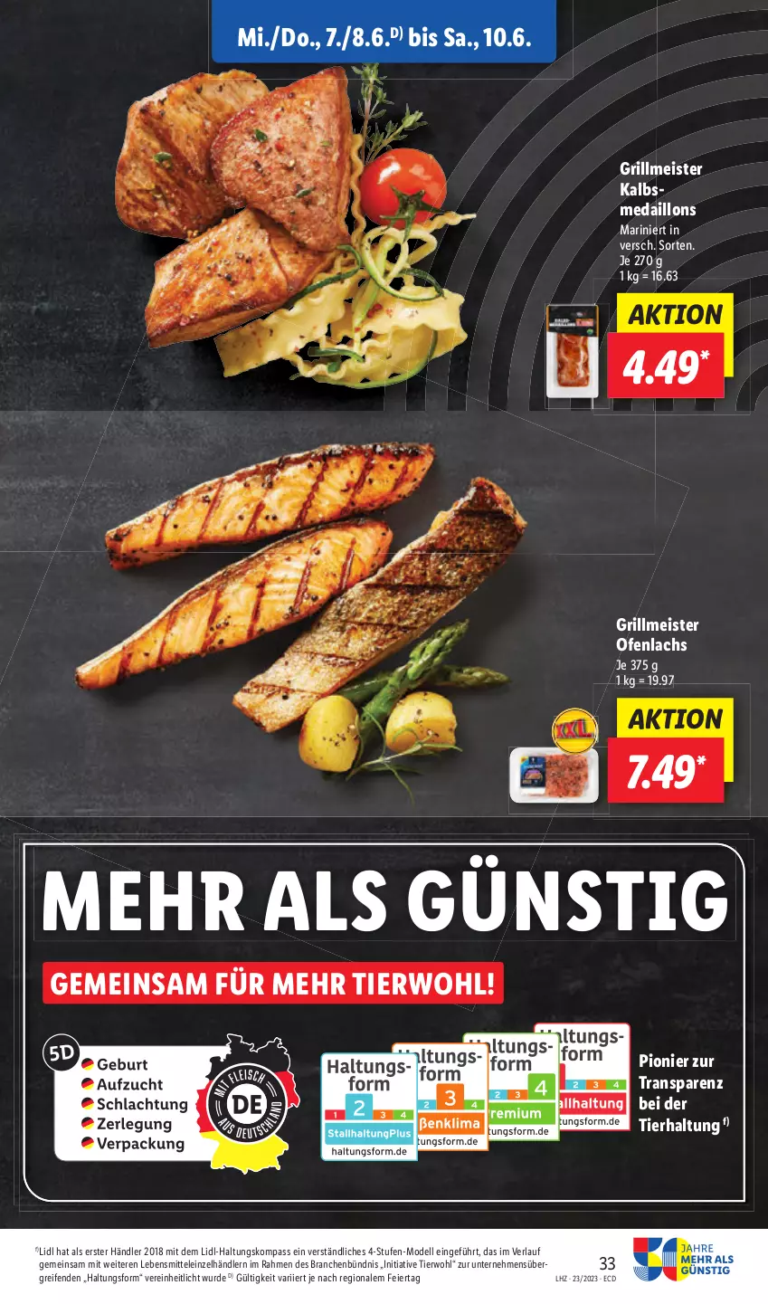 Aktueller Prospekt Lidl - Aktionsprospekt - von 05.06 bis 10.06.2023 - strona 37 - produkty: dell, eier, eis, lachs, lebensmittel, medaillons, Meister, Mode, reifen, Ti