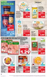 Gazetka promocyjna Kaufland - Prospekt - Gazetka - ważna od 14.06 do 14.06.2023 - strona 22 - produkty: ACC, angebot, auer, aufschnitt, bacon, Bau, Bauer, Becher, bio, Cap, cappuccino, chia, cin, dressing, eis, emmentaler, espresso, fleisch, Geflügel, getränk, getränke, Käse, latte, LG, mac, macchiato, milch, milchmischgetränke, mövenpick, oder cappuccino, parmigiano, parmigiano reggiano, pute, reggiano, salami, salat, sandwich, sauce, Schal, Schale, schinken, schwarzwälder schinken, schwein, schweine, schweinefleisch, Spezi, sunshine, Ti, wein, weine, wiesbauer, wiesenhof, würfel, wurst, wurst in selbstbedienung, ZTE, zwiebel, zwiebeln