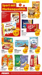 Gazetka promocyjna Penny - Prospekte - Gazetka - ważna od 02.09 do 02.09.2023 - strona 30 - produkty: ACC, banane, bananen, beutel, brandt, chips, cookie, cookies, cracker, eis, eiskonfekt, griesson, Kinder, kitkat, lorenz, smarties, Ti, werther's, ZTE