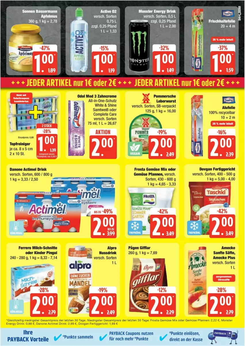 Aktueller Prospekt Edeka - Prospekte - von 27.01 bis 01.02.2025 - strona 3 - produkty: coupon, coupons, drink, energy drink, monster, Monster Energy, payback, Tasche, taschen