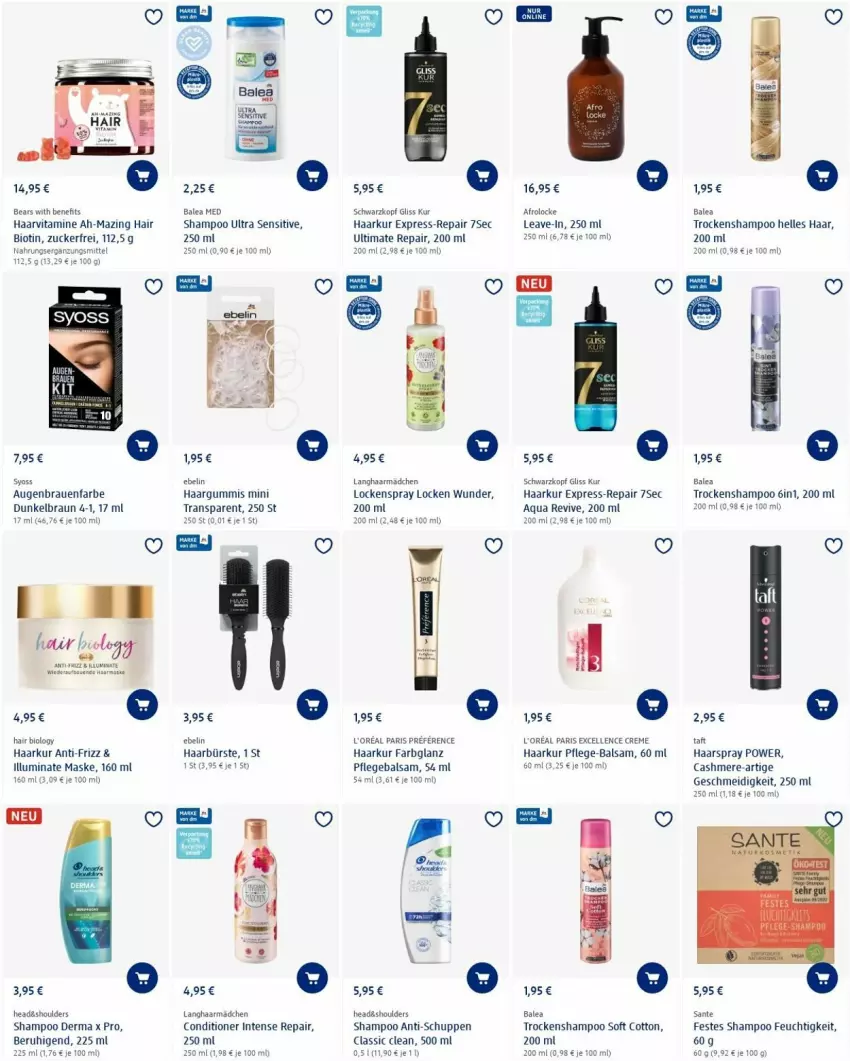 Aktueller Prospekt Dm Drogerie - Prospekte - von 05.05 bis 11.05.2022 - strona 4 - produkty: aqua, balsam, bio, braun, bürste, cashmere, creme, elle, gliss, gliss kur, haarspray, l'oreal, Maske, Pflegebalsam, SANTE, schwarzkop, schwarzkopf, shampoo, syoss, Taft, Ti, Trockenshampoo, vita, Vitamine, Yo, zucker