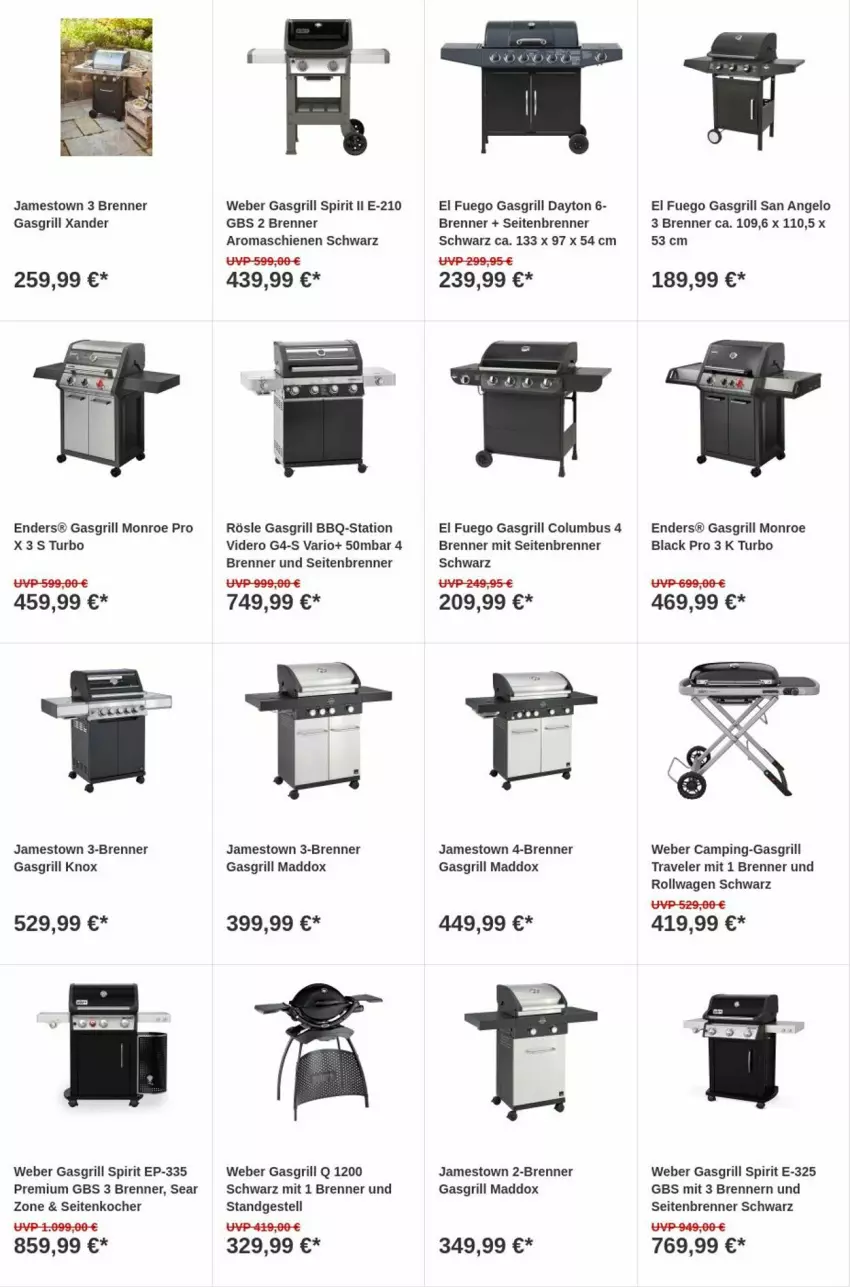 Aktueller Prospekt Obi - Prospekte - von 02.01 bis 10.01.2024 - strona 16 - produkty: enders, gasgrill, grill, Kocher, lack, rösle, Ti, weber