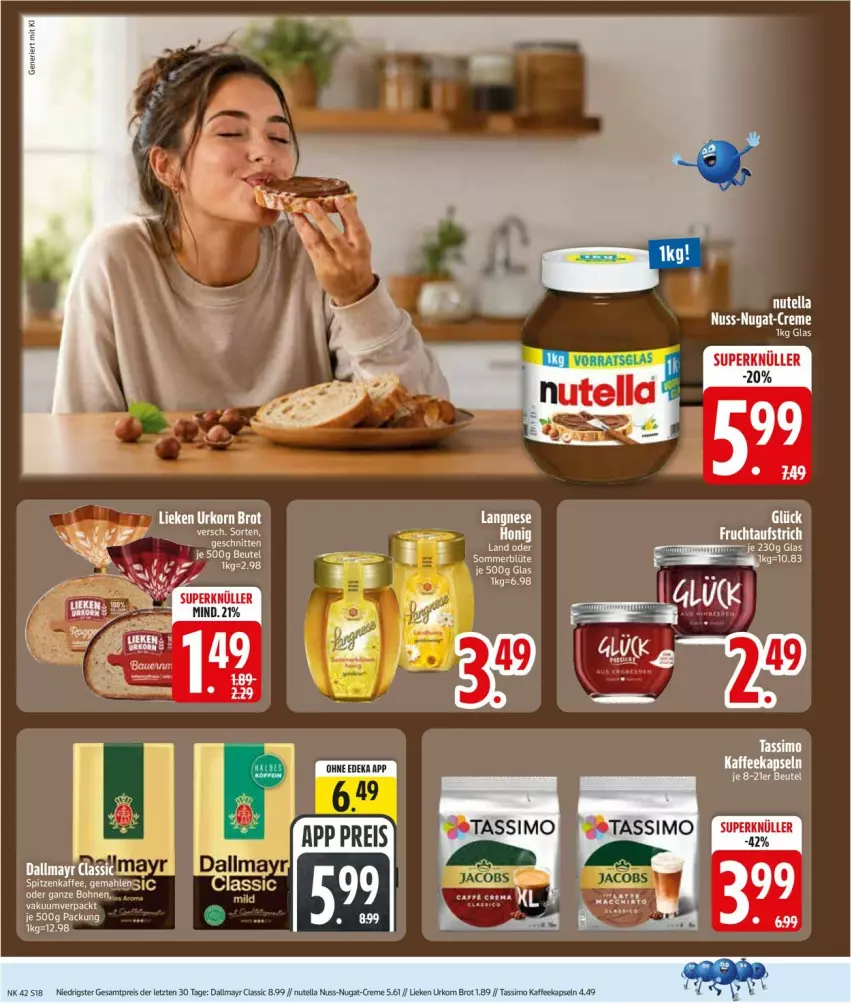 Aktueller Prospekt Edeka - Prospekte - von 12.10 bis 17.10.2026 - strona 20 - produkty: aufstrich, beutel, bohne, bohnen, creme, dallmayr, frucht, fruchtaufstrich, langnese, nuss, nuss-nugat-creme