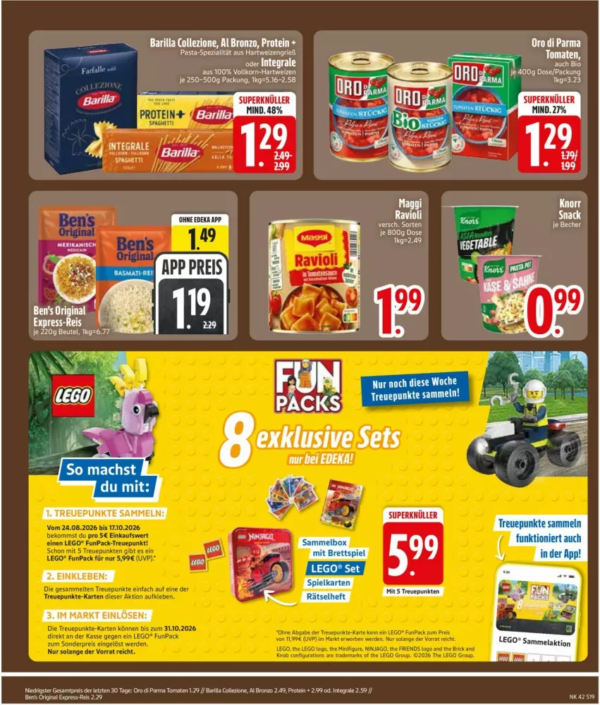 Aktueller Prospekt Edeka - Prospekte - von 12.10 bis 17.10.2026 - strona 21 - produkty: Becher, bio, eis, express-reis, gin, hartweizen, oro di parma, pasta, reis, Spezi, Ti, tomate, tomaten, ZTE