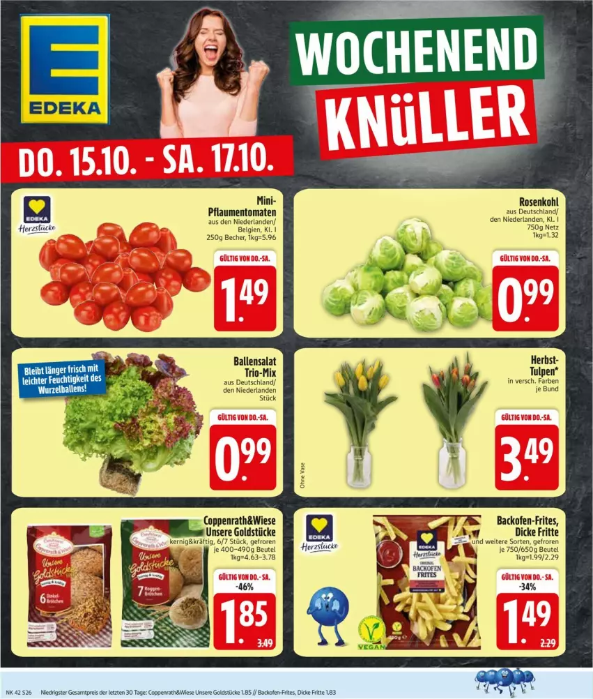 Aktueller Prospekt Edeka - Prospekte - von 12.10 bis 17.10.2026 - strona 30 - produkty: backofen, ball, Becher, beutel, coppenrath, Goldstücke, LG, Ofen, pflaume, pflaumen, rosen, Rosenkohl, salat, Ti, tomate, tomaten, Vase, ZTE