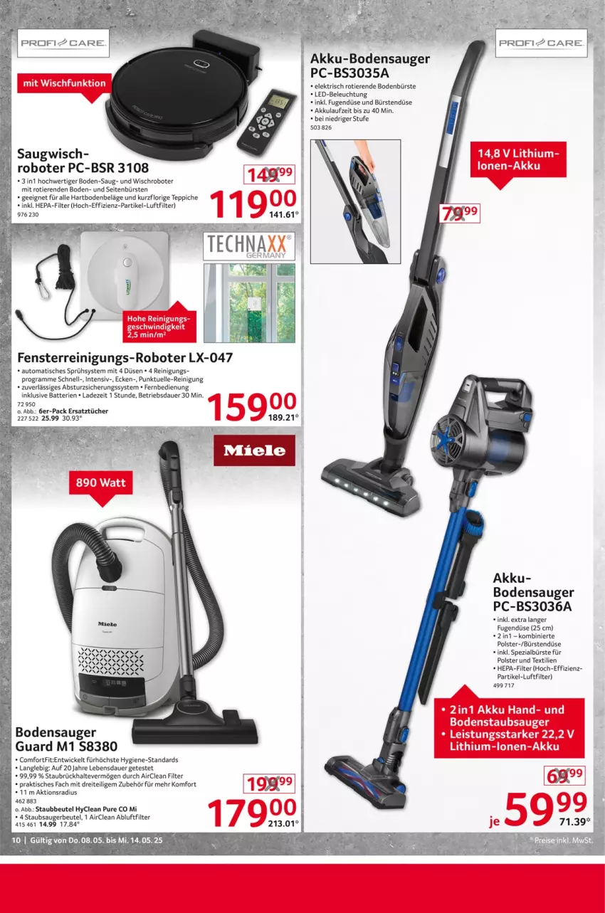 Aktueller Prospekt Selgros - Non Food - von 08.05 bis 14.05.2025 - strona 10 - produkty: akku, auer, auto, batterie, batterien, beleuchtung, beutel, bodensauger, bürste, bürsten, elle, fernbedienung, led-beleuchtung, Reinigung, Spezi, staubbeutel, staubsauger, staubsaugerbeutel, teppich, teppiche, Ti, Tiere, tisch, tücher, WICK