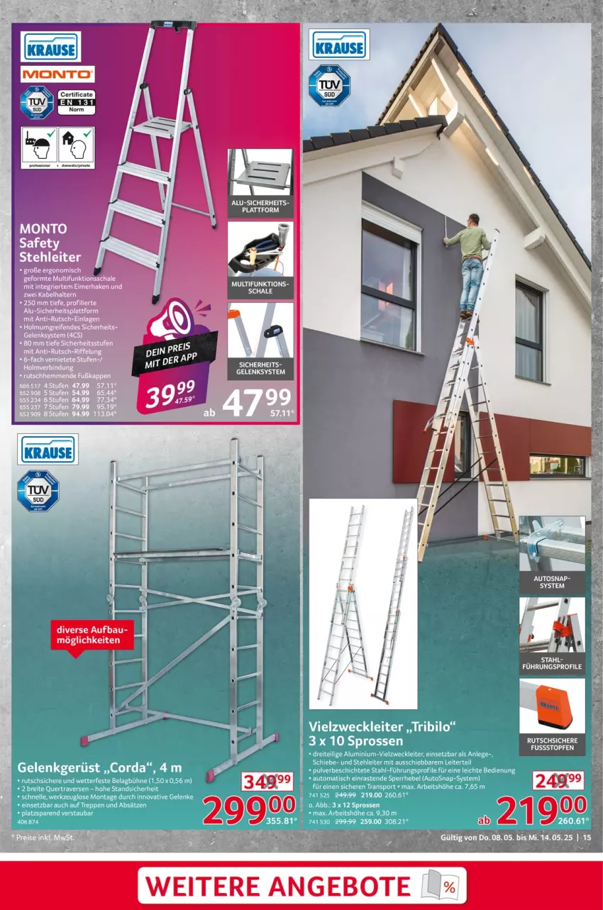 Aktueller Prospekt Selgros - Non Food - von 08.05 bis 14.05.2025 - strona 15 - produkty: auto, Bau, Brei, eier, eimer, elle, reifen, Schal, Schale, Sport, tee, Ti, tisch, topf, Topfen, Vielzweckleiter, weck, werkzeug