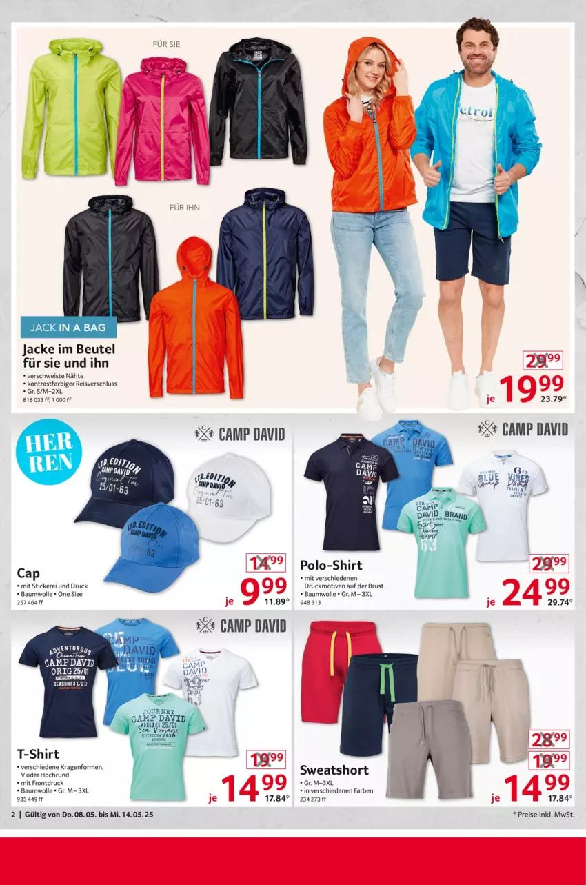 Aktueller Prospekt Selgros - Non Food - von 08.05 bis 14.05.2025 - strona 2 - produkty: Bau, baumwolle, beutel, Cap, eis, Jacke, Polo-Shirt, reis, rel, shirt, T-Shirt, Ti, wolle