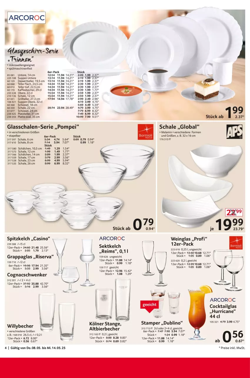 Aktueller Prospekt Selgros - Non Food - von 08.05 bis 14.05.2025 - strona 4 - produkty: Becher, bier, cocktail, Cognac, dessert, Dessertteller, eis, elle, grappa, grill, Grillteller, kaffee, kaffeebecher, latte, LG, mikrowelle, reis, Ria, riserva, Schal, Schale, schüssel, sekt, spülmaschinen, suppe, suppen, teller, Ti, wein, ZTE