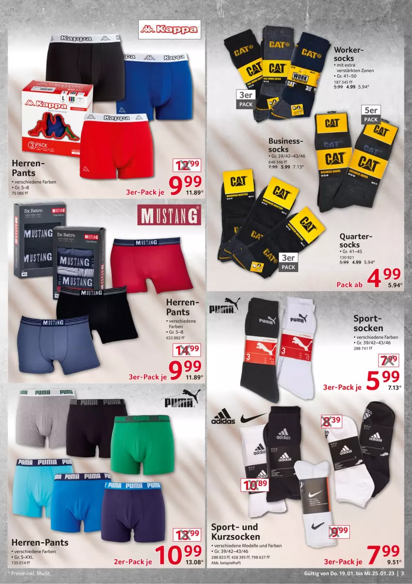 Aktueller Prospekt Selgros - Nonfood - von 19.01 bis 25.01.2023 - strona 3 - produkty: dell, eis, elle, herren-pants, LG, Mode, mustang, Pants, puma, socken, Sport, Ti