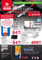 Gazetka promocyjna Selgros - Nonfood - Gazetka - ważna od 25.01 do 25.01.2023 - strona 1 - produkty: AMD Radeon, angebot, angebote, braun, decke, deo, drucker, eis, ente, frontkamera, Fulda, HDMI, HP, kamera, kopfhörer, lautsprecher, LG, notebook, radeon, reis, Signal, sim, smartphone, spee, spiegel, Ti, touchscreen, usb, Yo