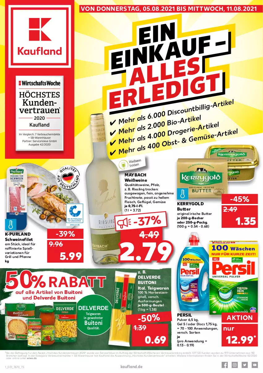 Aktueller Prospekt Kaufland - von 05.08 bis 11.08.2021 - strona 1