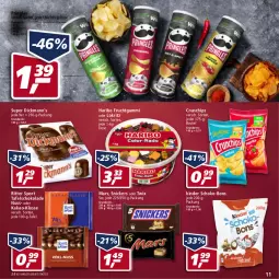 Gazetka promocyjna Real - Gazetka - ważna od 23.04 do 23.04.2022 - strona 11 - produkty: beutel, chips, crunchips, eis, frucht, fruchtgummi, haribo, kakao, Kinder, Lakritz, mars, nuss, oder lakritz, oder twix, pringles, reis, ring, ritter, ritter sport, schoko, schoko-bons, schokolade, snickers, Sport, tafelschokolade, twix