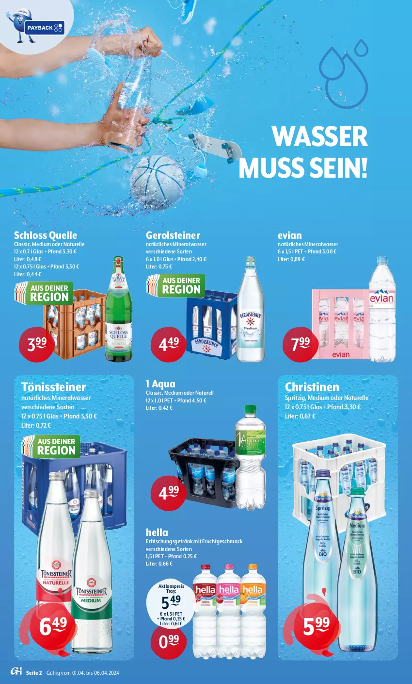 Aktueller Prospekt Getraenke Hoffmann - Prospekte - von 02.04 bis 06.04.2024 - strona 2 - produkty: aktionspreis, Alwa, aqua, eis, elle, erfrischungsgetränk, frucht, gerolsteine, gerolsteiner, getränk, hella, mac, mineralwasser, mit frucht, natur, natürliches mineralwasser, reis, rel, steiner, Ti, wasser