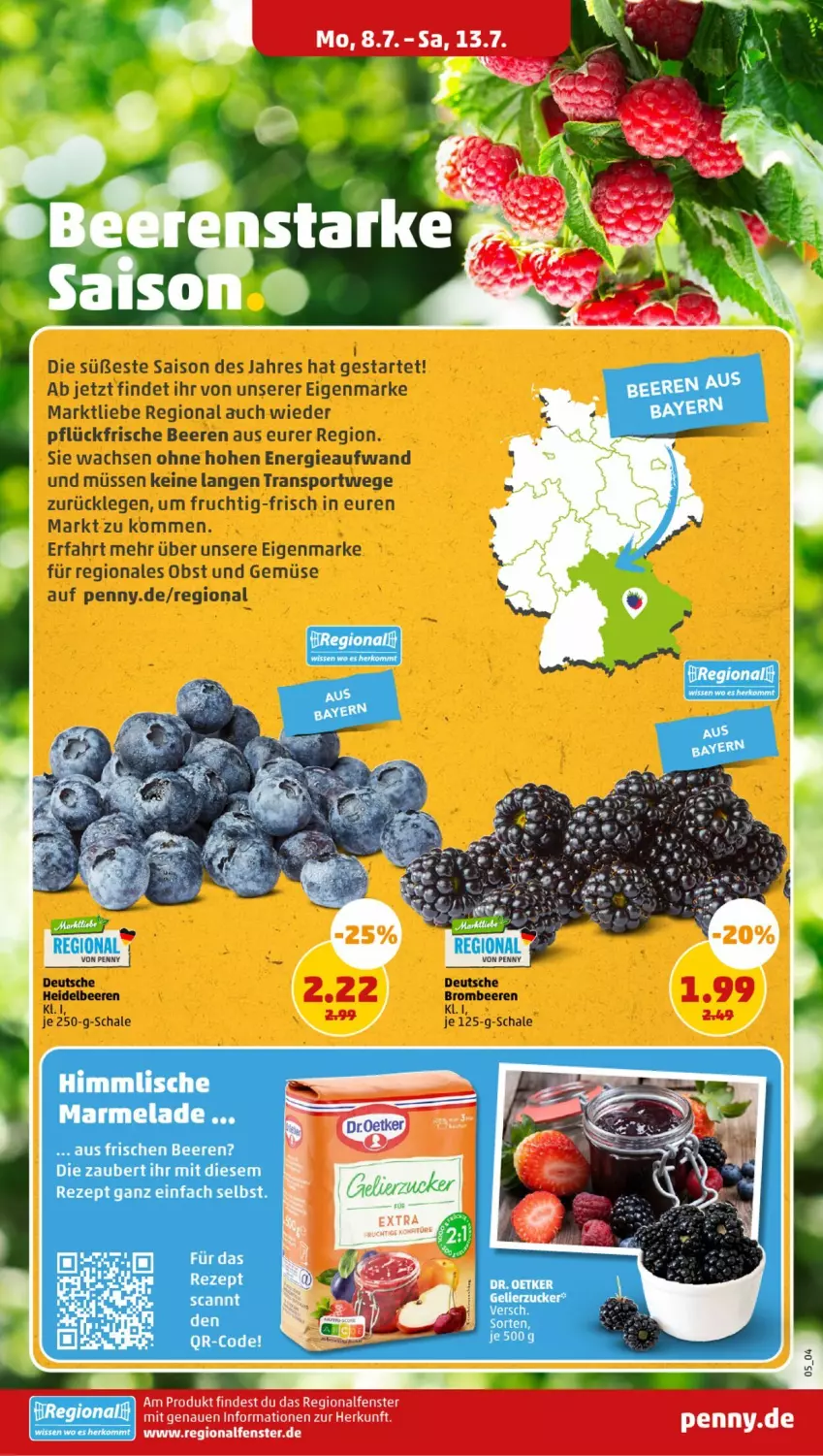 Aktueller Prospekt Penny - Prospekte - von 08.07 bis 13.07.2024 - strona 5 - produkty: beere, beeren, brombeere, brombeeren, fenster, frucht, obst, Obst und Gemüse, Schal, Schale, Sport, Ti, und gemüse