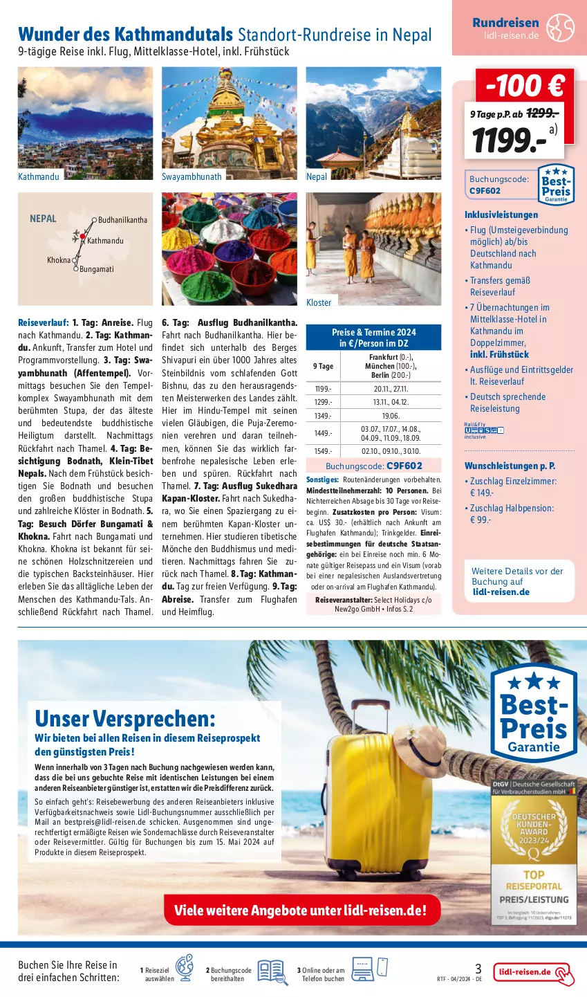 Aktueller Prospekt Lidl - Sommerschnäppchen - von 12.04 bis 15.05.2024 - strona 3 - produkty: angebot, angebote, bestpreis, Brei, buch, eis, ente, erde, gin, Holz, inklusivleistungen, Meister, reis, reiseveranstalter, reiseverlauf, rwe, telefon, Ti, Tiere, tisch