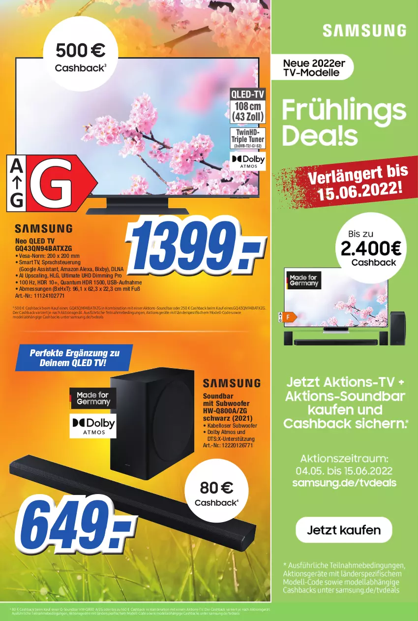 Aktueller Prospekt Expert Technomarkt - Prospekte - von 08.06 bis 15.06.2022 - strona 3 - produkty: alexa, amazon alexa, dell, fisch, fische, led tv, LG, Mode, qled, Samsung, smart tv, soundbar, Spezi, Subwoofer, Ti, uhd, usb