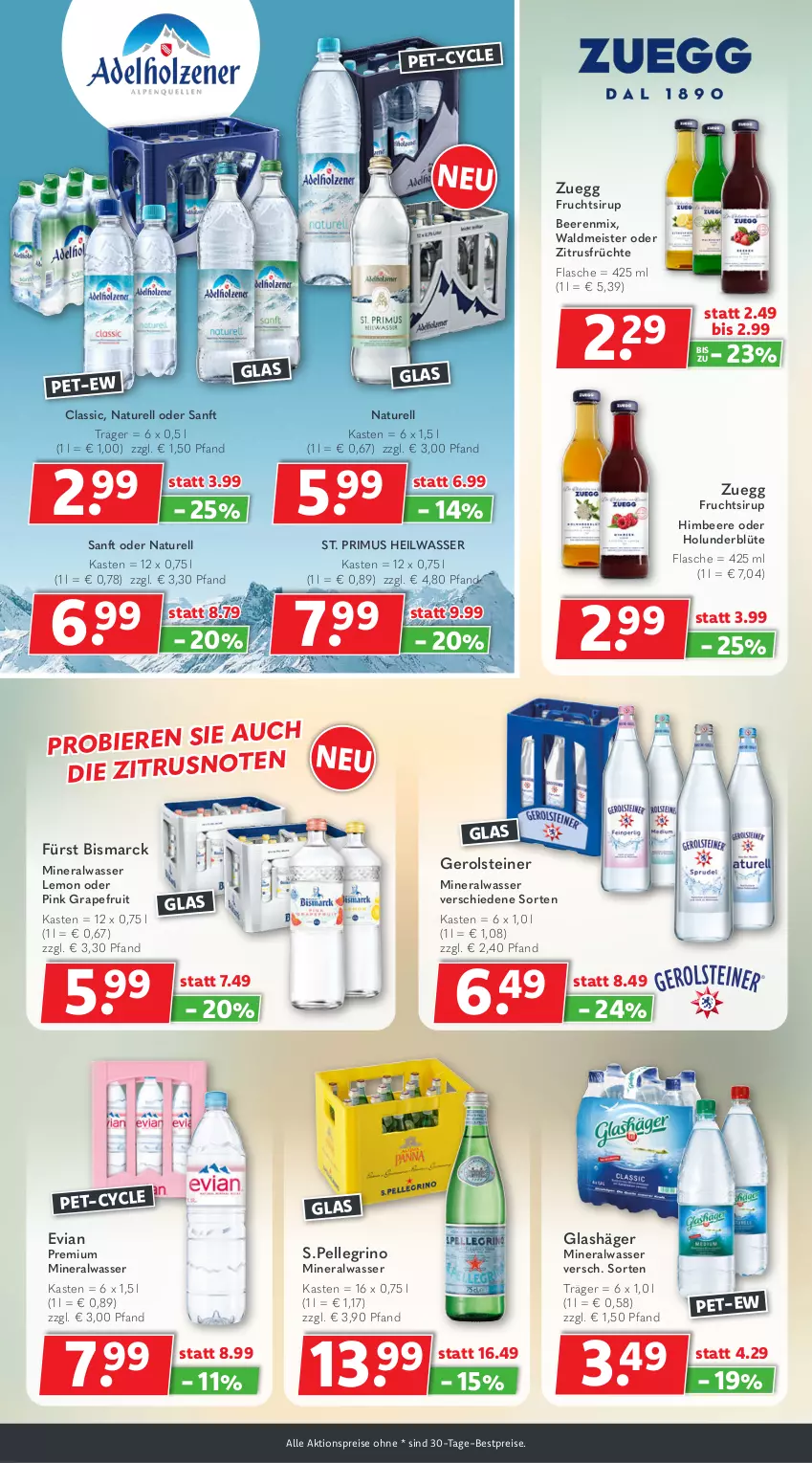 Aktueller Prospekt Getraenkeland - von 15.04 bis 27.04.2024 - strona 5 - produkty: aktionspreis, Alwa, beere, beeren, bestpreis, bestpreise, bier, Biere, bismarck, Blüte, eis, elle, flasche, frucht, früchte, gerolsteine, gerolsteiner, grapefruit, himbeer, himbeere, holunder, holunderblüte, Meister, mineralwasser, natur, reis, rel, sirup, steiner, Ti, waldmeister, wasser, zuegg