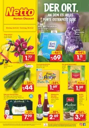 Gazetka promocyjna Netto Marken-Discount - Filial-Angebote - Gazetka - ważna od 09.04 do 09.04.2022 - strona 1 - produkty: alkohol, angebot, asti, beste butter, bier, Biere, bitburger, burger, butter, ecco, eis, frau antje, frucht, fruchtsecco, gurke, gurken, kaffee, Käse, käsescheiben, kerrygold, melitta, milka, ndk, pils, radler, reis, ritter, ritter sport, rotkäppchen, schoko, schokolade, sekt, Sport, Streichzart, Ti, versandkostenfrei, ZTE