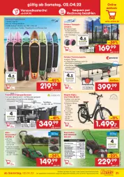 Gazetka promocyjna Netto Marken-Discount - Filial-Angebote - Gazetka - ważna od 09.04 do 09.04.2022 - strona 35 - produkty: akku, angebot, Brei, E-Bike, eis, latte, LG, ndk, nexus, rasen, rasenmäher, reis, Ria, Schal, shimano, Tasche, Ti, tisch, tragetasche, Trampolin, versandkostenfrei, wagner, ZTE