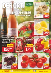 Gazetka promocyjna Netto Marken-Discount - Filial-Angebote - Gazetka - ważna od 09.04 do 09.04.2022 - strona 6 - produkty: asti, beere, beeren, bio, Bio-Paprika, bio-zitronen, brut, champagne, champagner, eis, erdbeere, erdbeeren, ingwer, ndk, paprika, reis, rispentomaten, rote bete, sac, Schal, Schale, Ti, tomate, tomaten, versandkostenfrei, zitrone, zitronen