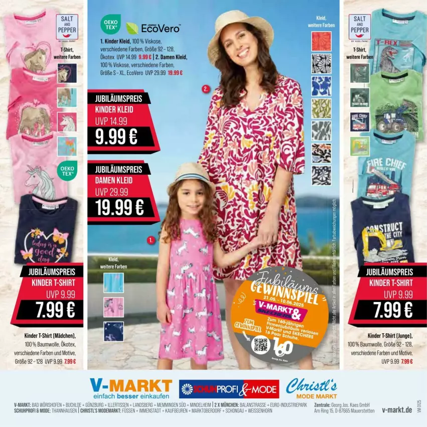 Aktueller Prospekt Vmarkt - Prospekte - von 04.06 bis 18.06.2025 - strona 5 - produkty: auer, Bad, Bau, baumwolle, damen kleid, ecovero, eis, HP, Kinder, kleid, Mode, Ofen, shirt, T-Shirt, tee, Ti, wolle
