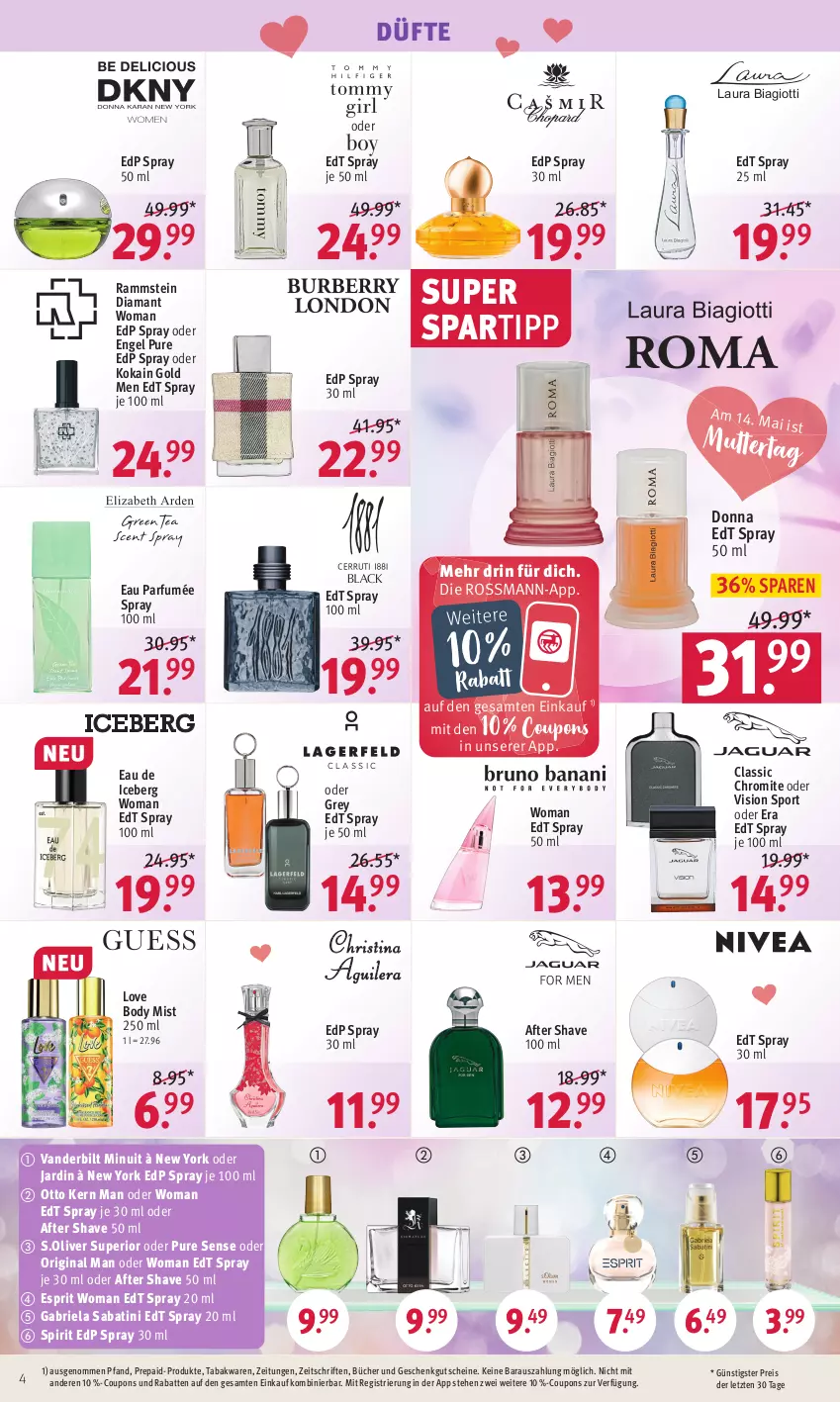 Aktueller Prospekt Rossmann - Prospekte - von 08.05 bis 12.05.2023 - strona 6 - produkty: after shave, body, brie, coupon, coupons, edp spray, edt spray, eis, Engel, esprit, Gabriela Sabatini, gin, gutschein, gutscheine, laura biagiotti, olive, Otto kern, parfum, reis, s.oliver, spartipp, Sport, Ti, Yo, ZTE