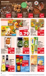 Gazetka promocyjna Kaufland - Prospekt - Gazetka - ważna od 27.09 do 27.09.2023 - strona 22 - produkty: angebot, blume, blumen, blumenöl, brot, brötchen, Brühe, champignon, champignons, Donut, Dr. Oetker, eis, essig, geback, gin, hengstenberg, hühner, korn, linsen, maggi, mandel, mayonnaise, mehl, olive, oliven, pudding, remoulade, rind, rinder, sahne, schoko, schokolade, sonnenblume, sonnenblumen, sonnenblumenöl, Soße, thomy, Ti, vanille, weck, Yo, ZTE