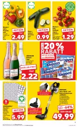 Gazetka promocyjna Kaufland - Prospekt - Gazetka - ważna od 27.09 do 27.09.2023 - strona 7 - produkty: akku, angebot, angebote, Bau, baumwolle, Behälter, bio, bodenstaubsauger, brillant sekt, bürste, cocktail, eis, geschirr, geschirrtücher, handstaubsauger, knoppers, led-licht, LG, möbel, orange, paprika, rispentomaten, sekt, söhnlein, söhnlein brillant, staubsauger, Ti, Tiere, tomate, tomaten, tücher, wolle, zucchini